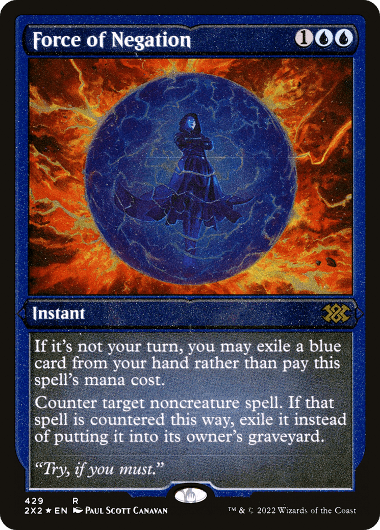 Force of Negation (Foil Etched) |  Foil (429) [Double Masters 2022]