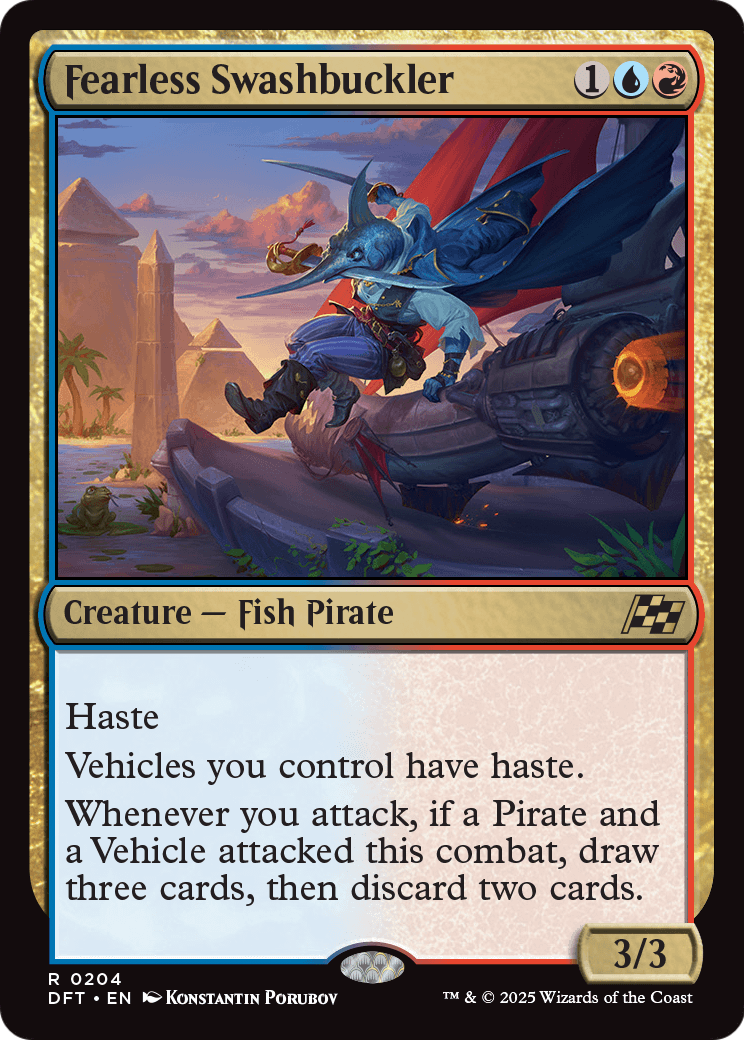 Fearless Swashbuckler |  Foil (204) [Aetherdrift]