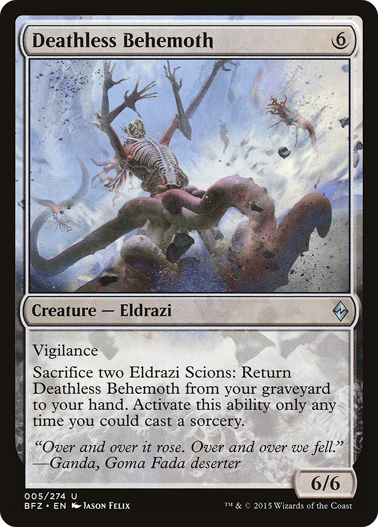 Deathless Behemoth [Battle for Zendikar] Foil