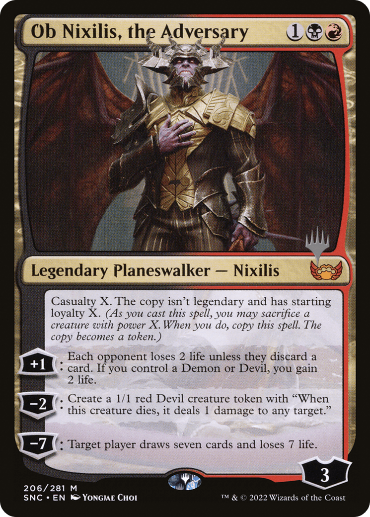 Ob Nixilis, the Adversary (Promo Pack) [Streets of New Capenna Promos] Foil