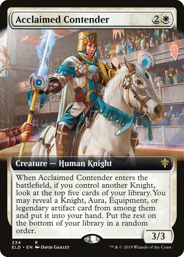 Acclaimed Contender (Extended Art) [Throne of Eldraine] Foil