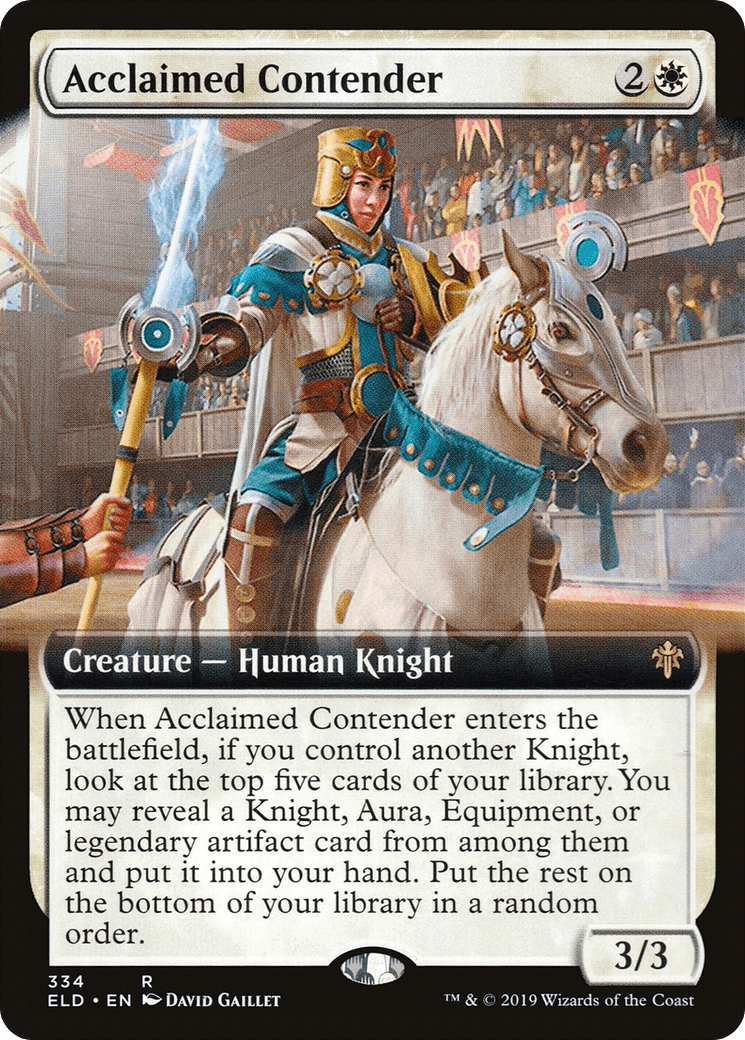 Acclaimed Contender (Extended Art) [Throne of Eldraine] Foil