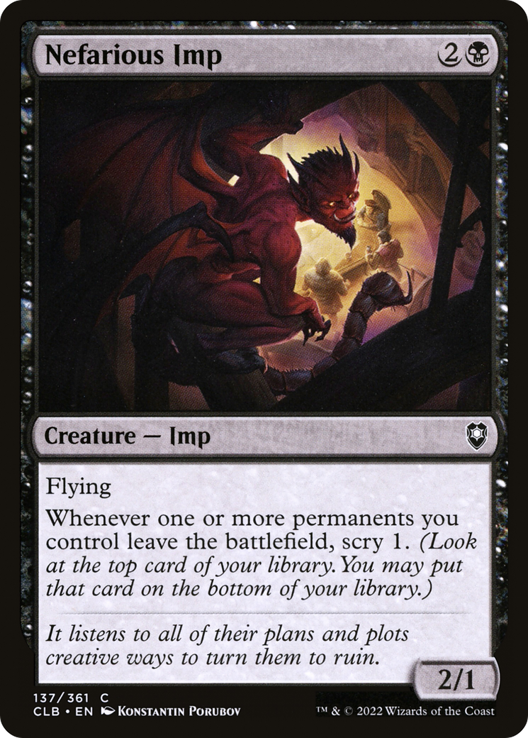 Nefarious Imp [Commander Legends: Battle for Baldur's Gate] Foil