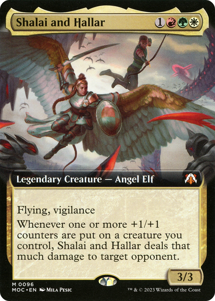 Shalai and Hallar (Extended Art) [March of the Machine Commander] Foil