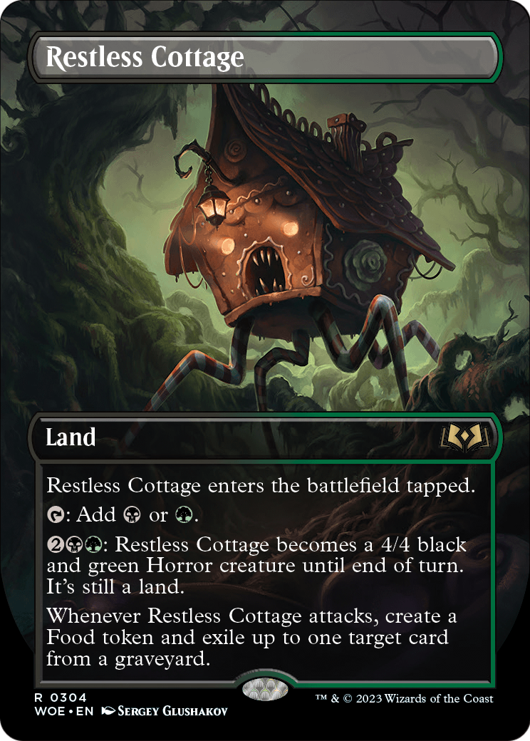 Restless Cottage (Borderless Alternate Art) [Wilds of Eldraine] Foil