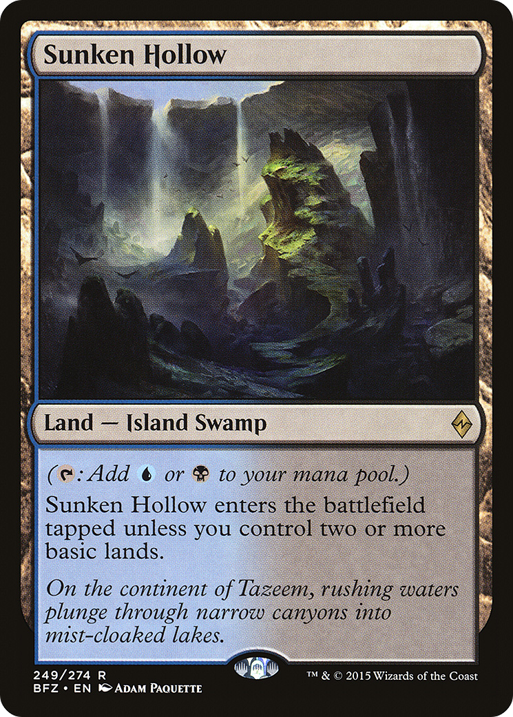 Sunken Hollow [Battle for Zendikar] Foil