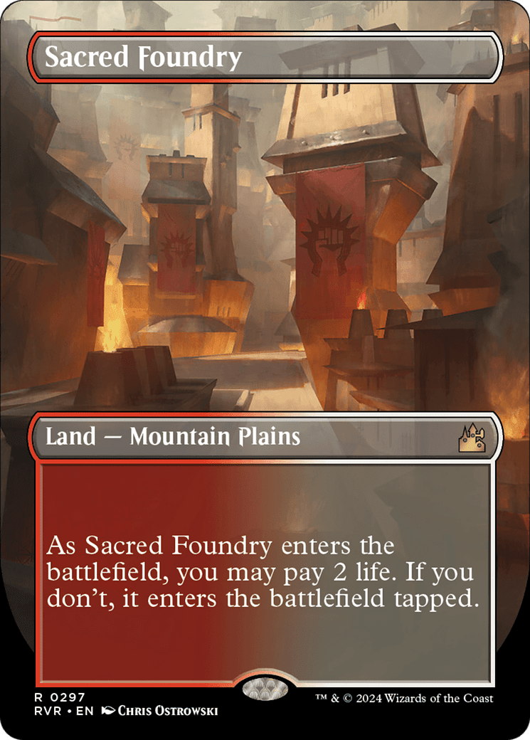 Sacred Foundry (Borderless) [Ravnica Remastered] Foil