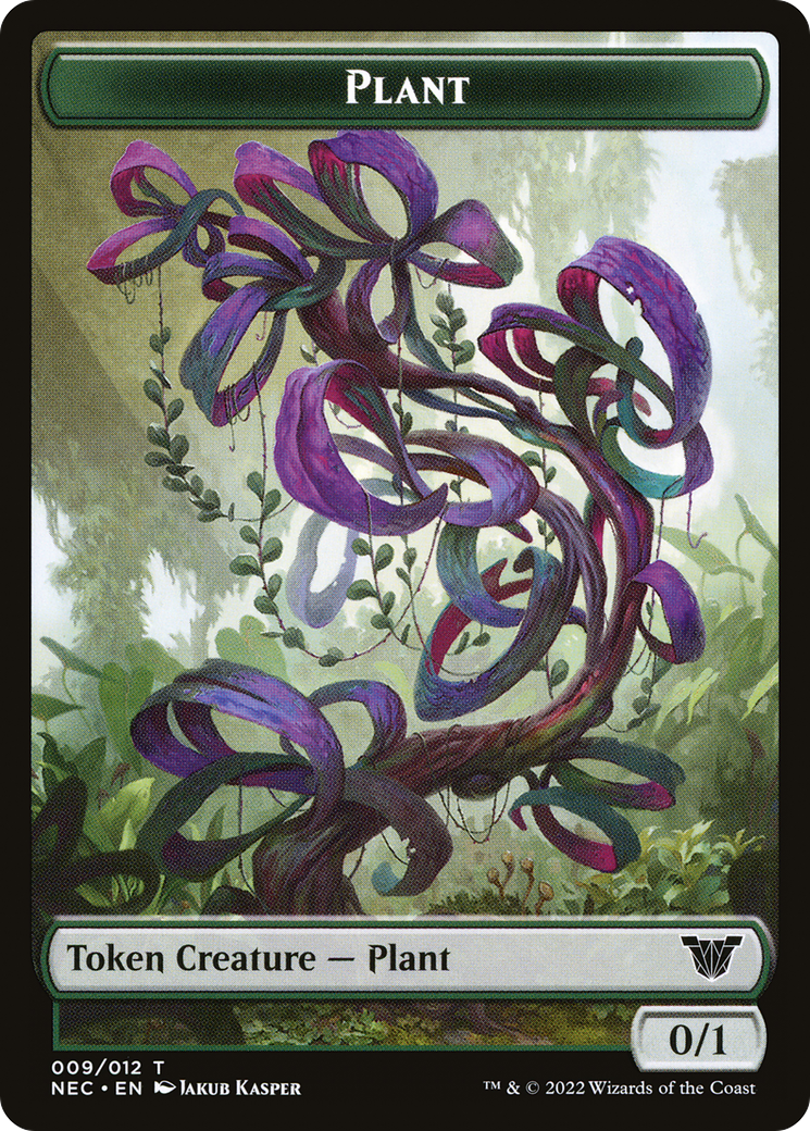 Plant (TNEC-009) - Neon Dynasty Commander Tokens