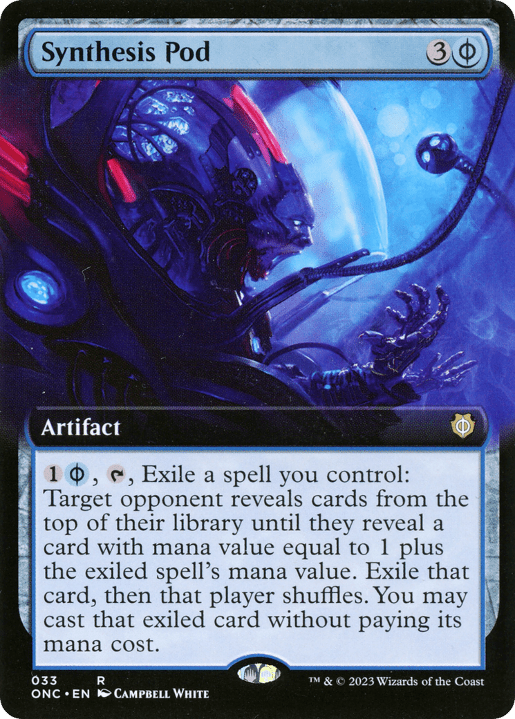 Synthesis Pod (Extended Art) [Phyrexia: All Will Be One Commander] Foil