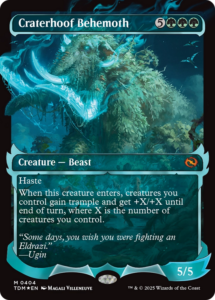 Craterhoof Behemoth (Showcase) (404) [Tarkir: Dragonstorm]  Foil