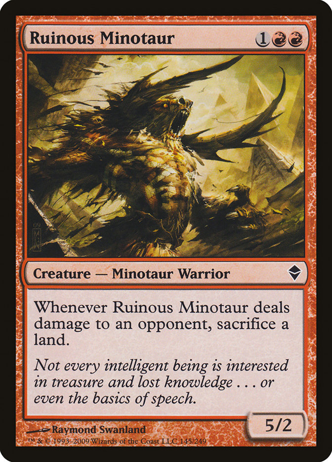 Ruinous Minotaur 145/249 (Zendikar)  - Foil