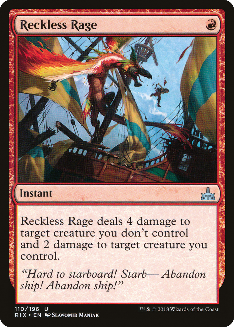 Reckless Rage [Rivals of Ixalan] Foil