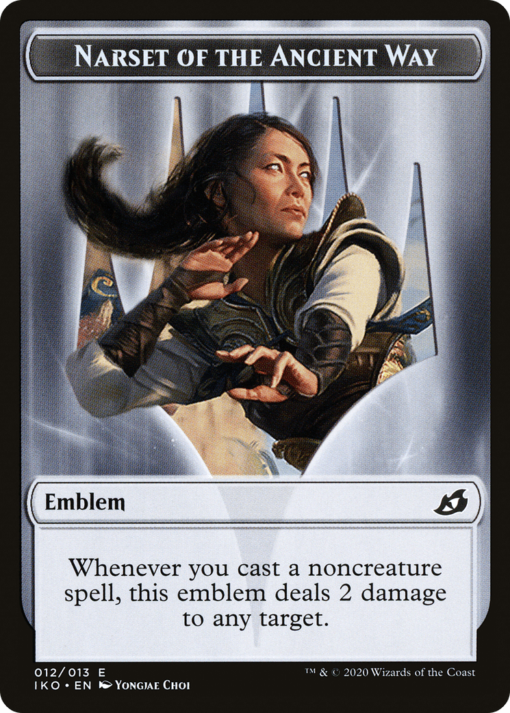 Narset of the Ancient Way Emblem (TIKO-012) - Ikoria: Lair of Behemoths Tokens Foil