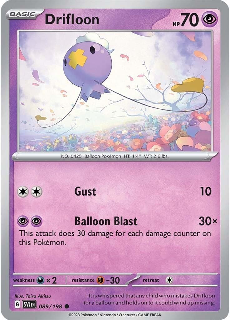 Drifloon 089- SV01 Scarlet & Violet Base Set Reverse Holofoil