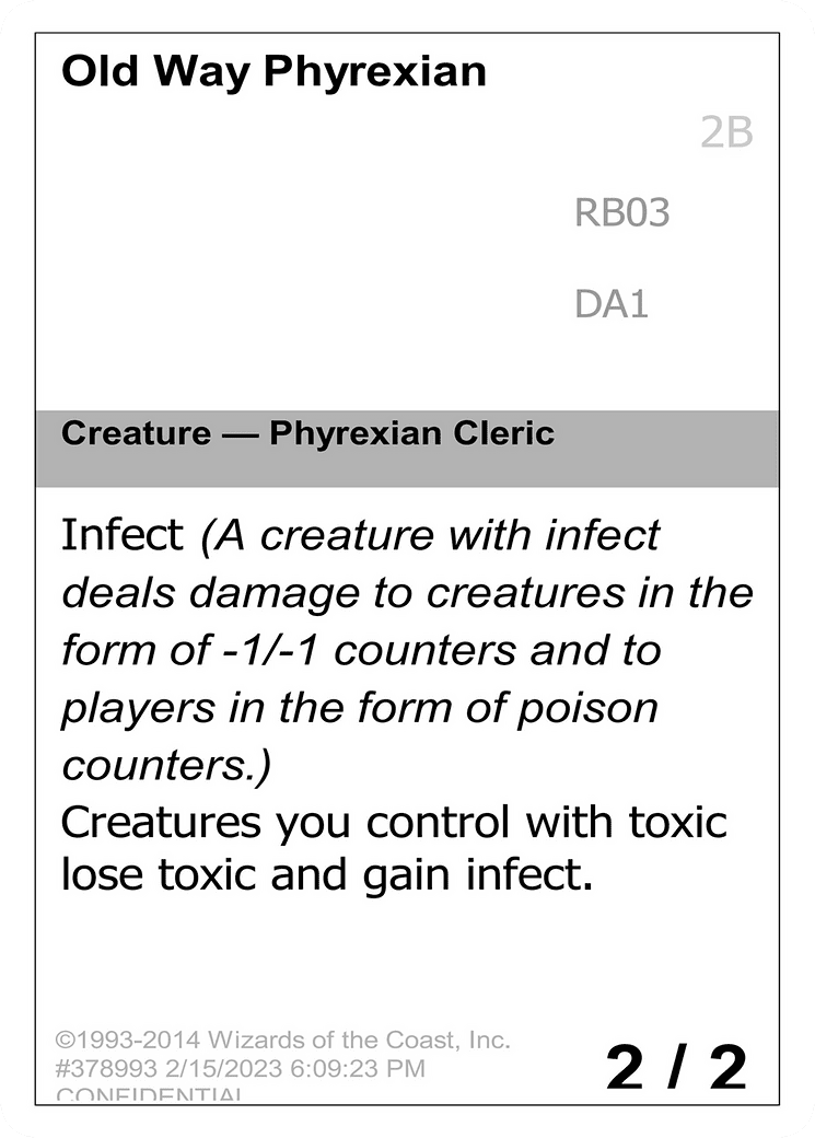 Old Way Phyrexian (DA1-RB03D) - Unknown Event