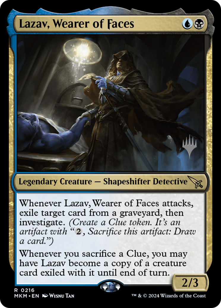 Lazav, Wearer of Faces (Promo Pack) [Murders at Karlov Manor Promos] Foil