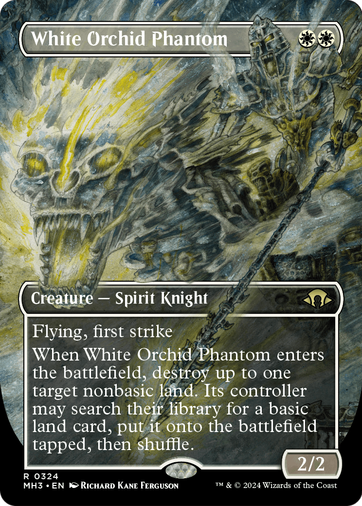 White Orchid Phantom (Borderless) [Modern Horizons 3] Foil