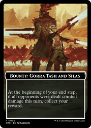 Bounty: Gorra Tash and Silas // Bounty Rules Double-Sided Token [Outlaws of Thunder Junction Commander Tokens]