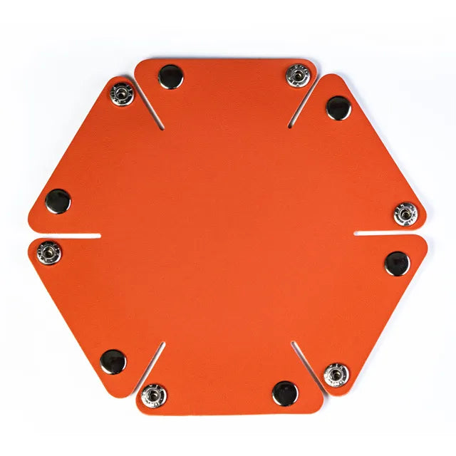 Folding Hexagonal Dice Tray | Small - Orange (A18)