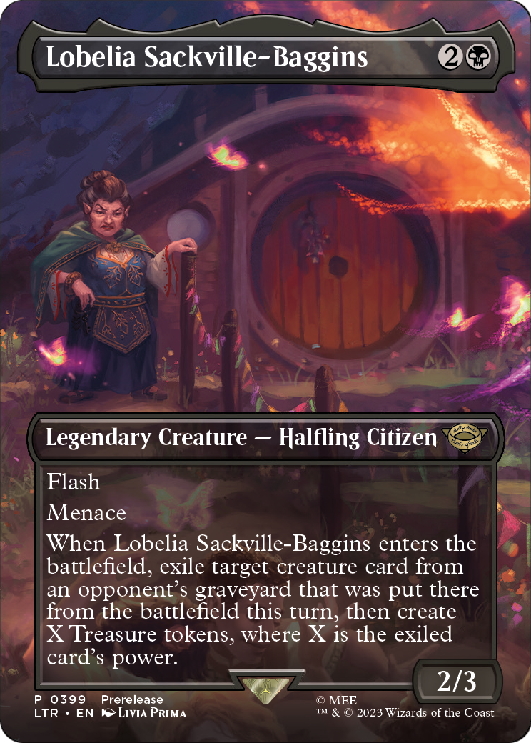 Lobelia Sackville-Baggins (Borderless Alternate Art) [The Lord of the Rings: Tales of Middle-Earth] Foil
