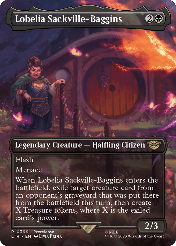 Lobelia Sackville-Baggins (Borderless Alternate Art) [The Lord of the Rings: Tales of Middle-Earth] Foil