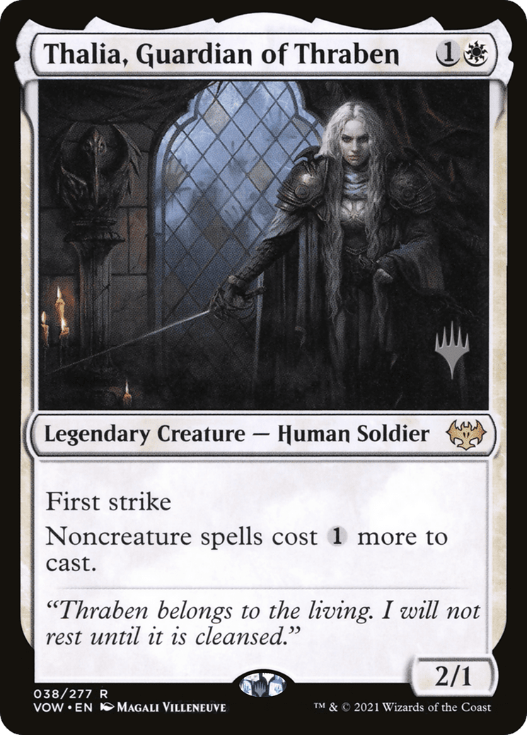 Thalia, Guardian of Thraben (Promo Pack) [Innistrad: Crimson Vow Promos] Foil