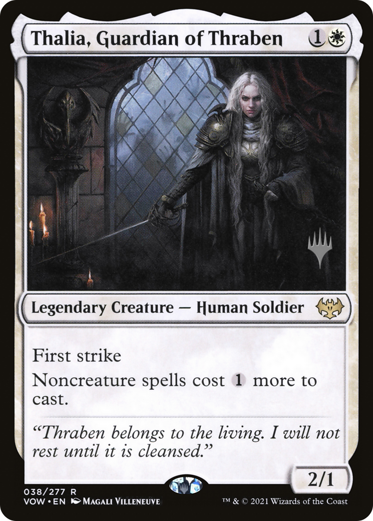 Thalia, Guardian of Thraben (Promo Pack) [Innistrad: Crimson Vow Promos] Foil