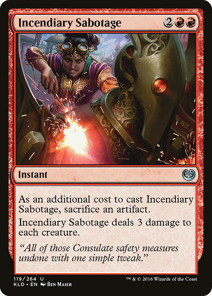 Incendiary Sabotage [Kaladesh] Foil
