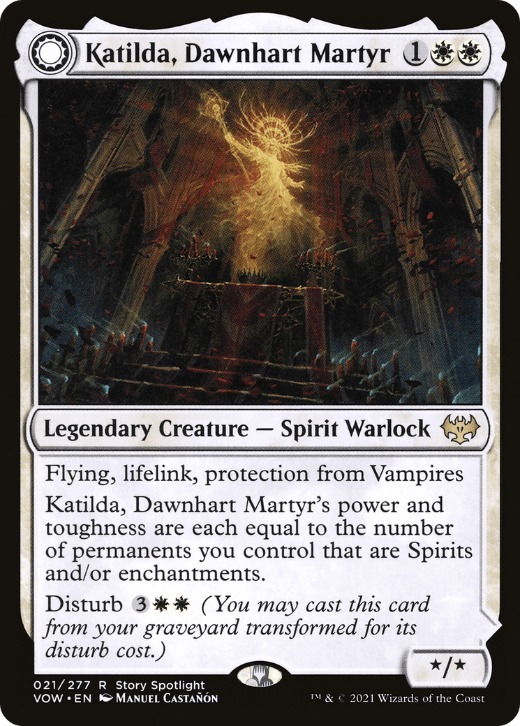 Katilda, Dawnhart Martyr // Katilda's Rising Dawn [Innistrad: Crimson Vow] Foil