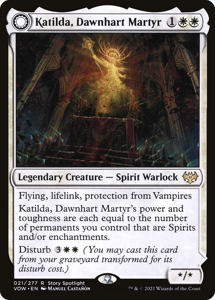Katilda, Dawnhart Martyr // Katilda's Rising Dawn [Innistrad: Crimson Vow] Foil
