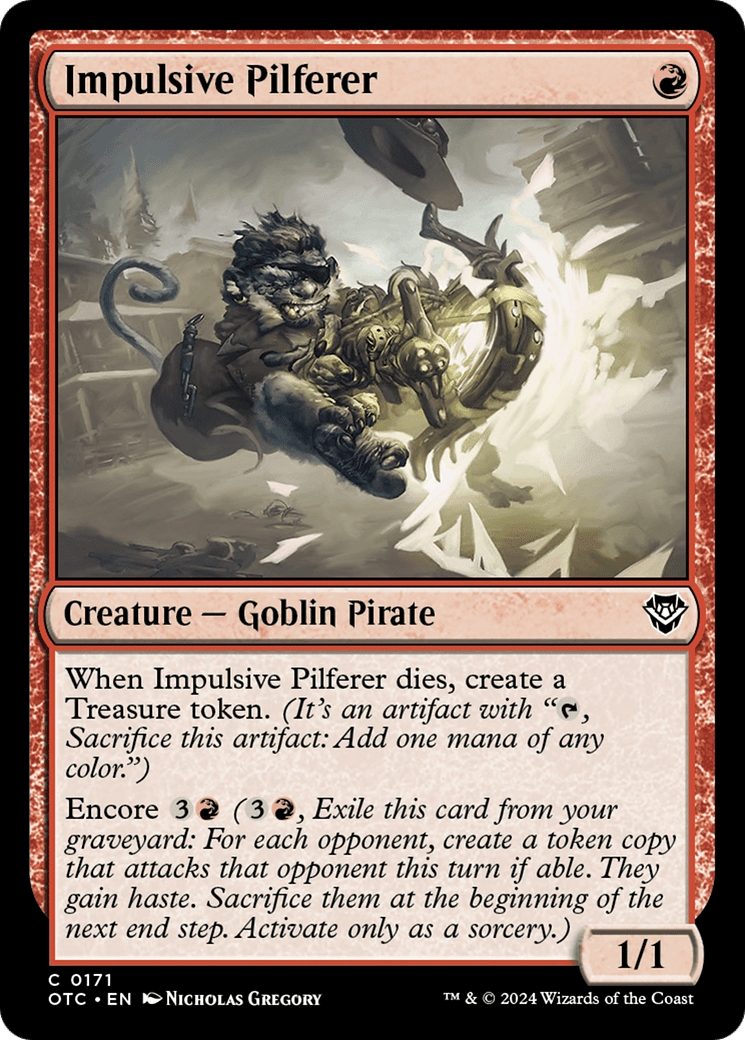 Impulsive Pilferer [Outlaws of Thunder Junction Commander]