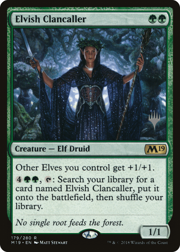 Elvish Clancaller (Promo Pack) [Core Set 2019 Promos] Foil