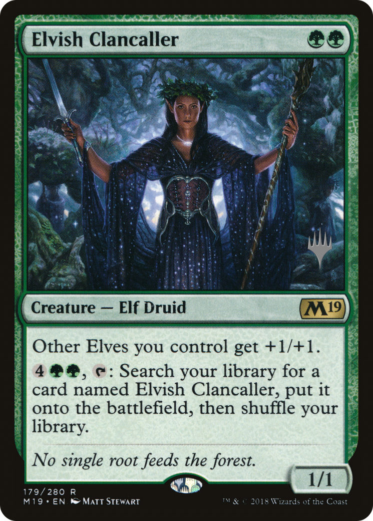 Elvish Clancaller (Promo Pack) [Core Set 2019 Promos] Foil