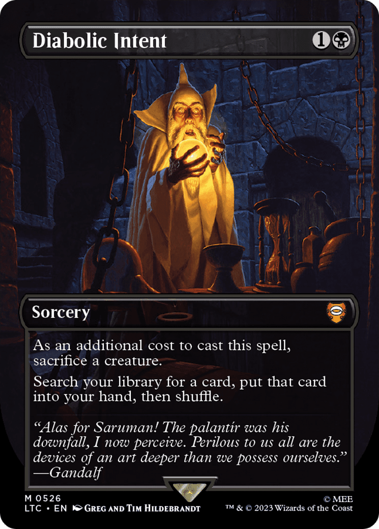 Diabolic Intent (Borderless) [The Lord of the Rings: Tales of Middle-Earth Commander] Foil