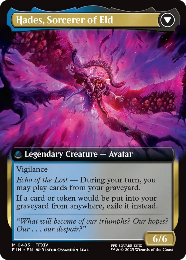 Emet-Selch, Unsundered // Hades, Sorcerer of Eld (483) [FINAL FANTASY] : (Extended Art) Foil