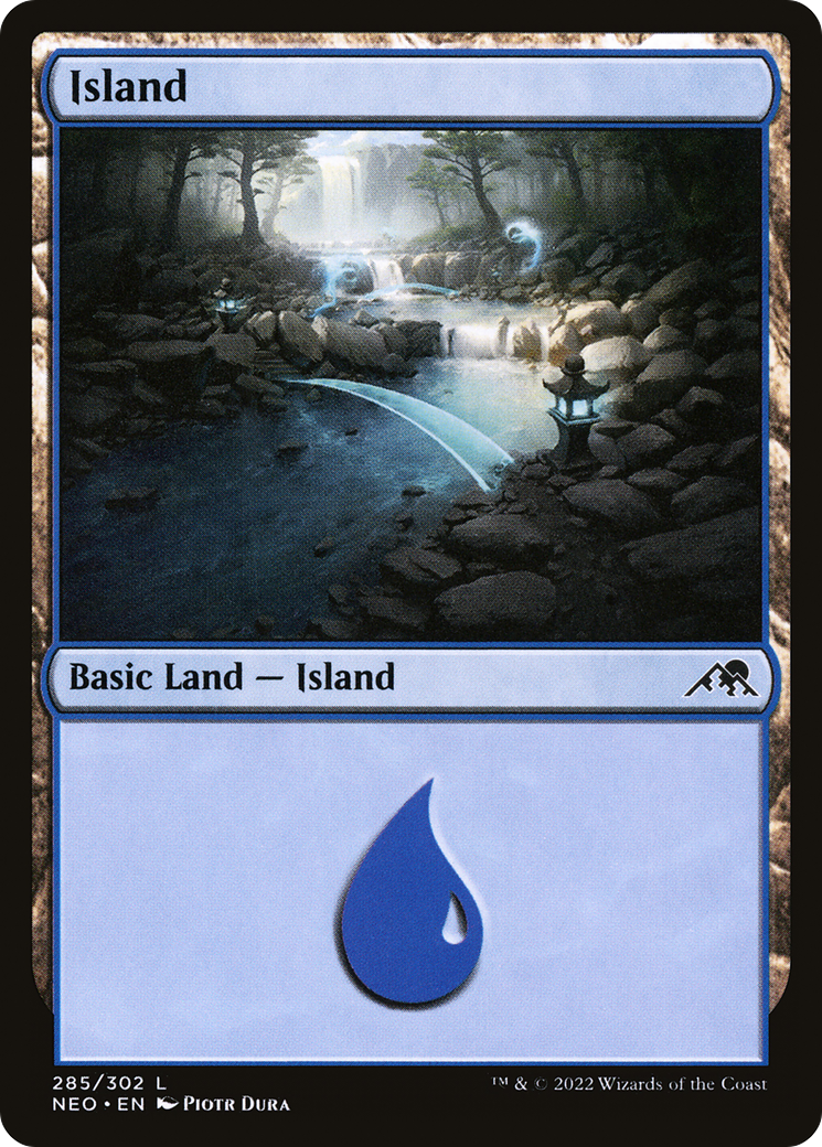 Island (285) [Kamigawa: Neon Dynasty] Foil