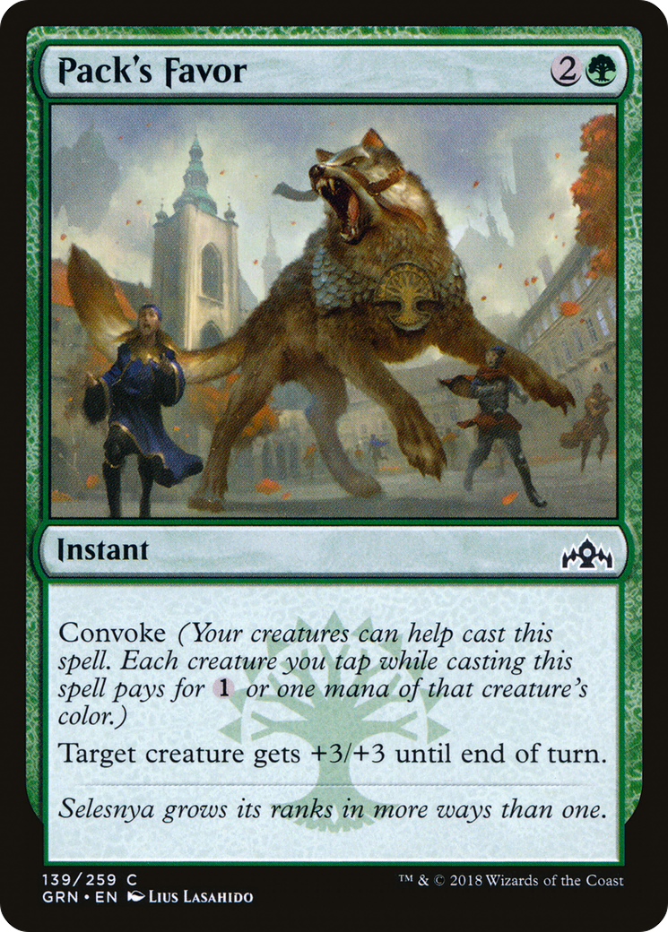 Pack's Favor [Guilds of Ravnica] Foil