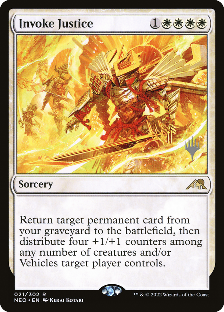 Invoke Justice (Promo Pack) [Kamigawa: Neon Dynasty Promos] Foil