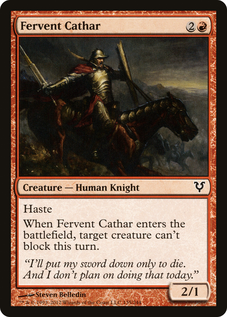 Fervent Cathar [Avacyn Restored] Foil