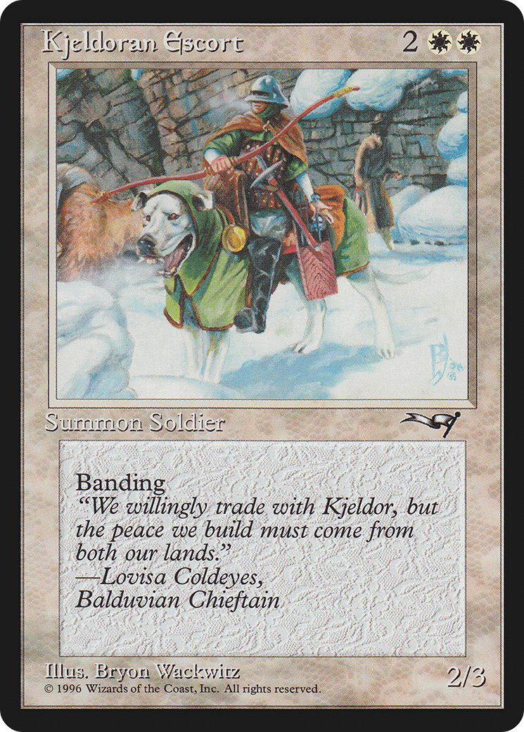 Kjeldoran Escort (Mountain Background) [Alliances]