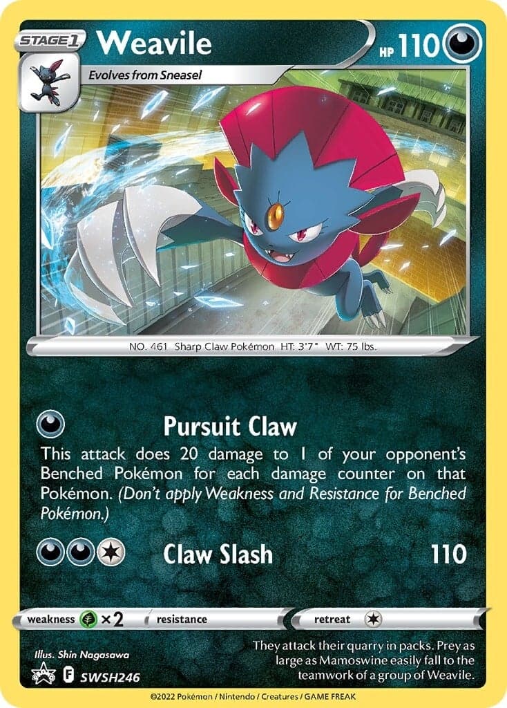 Weavile (Cosmos Holo) SWSH246/307 - SWSH Sword & Shield Promo Cards Holofoil