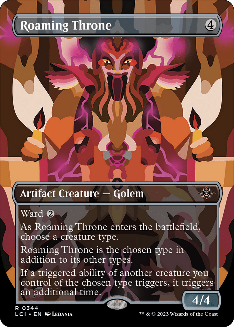 Roaming Throne (Borderless) [The Lost Caverns of Ixalan] Foil