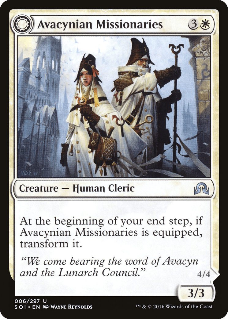 Avacynian Missionaries // Lunarch Inquisitors [Shadows over Innistrad] Foil