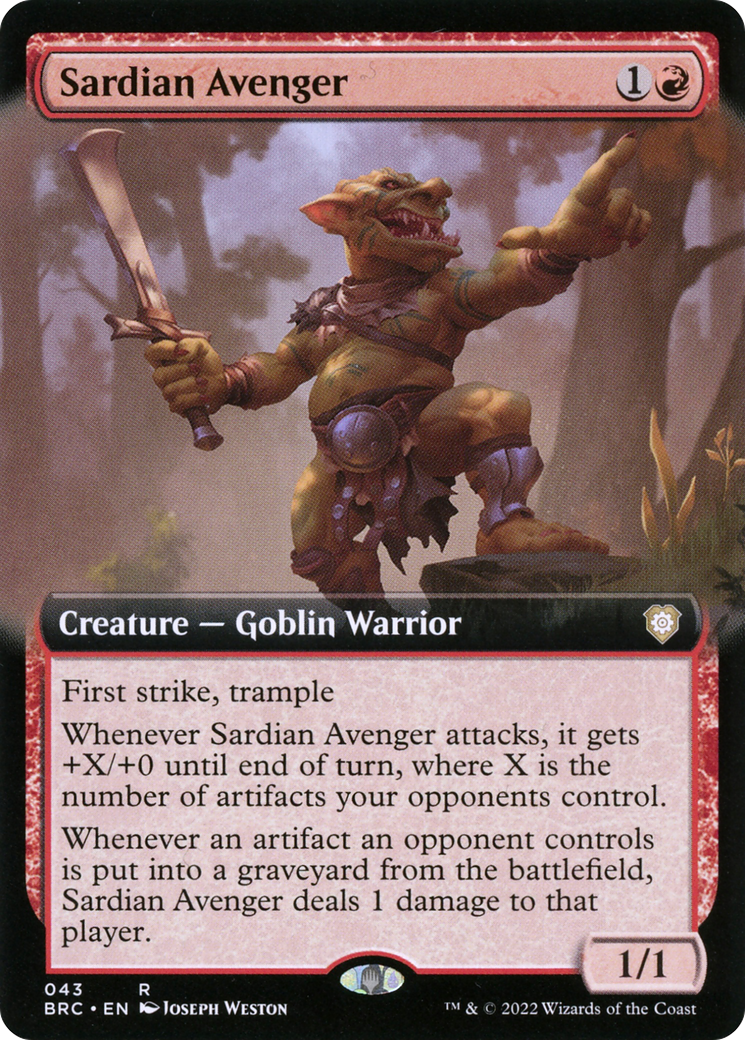 Sardian Avenger (Extended Art) [The Brothers' War Commander] Foil
