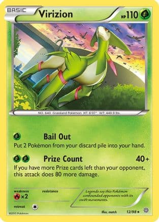 Virizion 012/98 - XY  Ancient Origins Reverse Holofoil