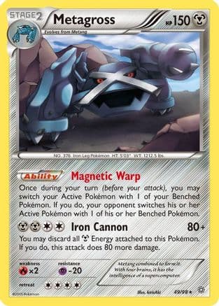 Metagross 049/98 - XY  Ancient Origins Reverse Holofoil