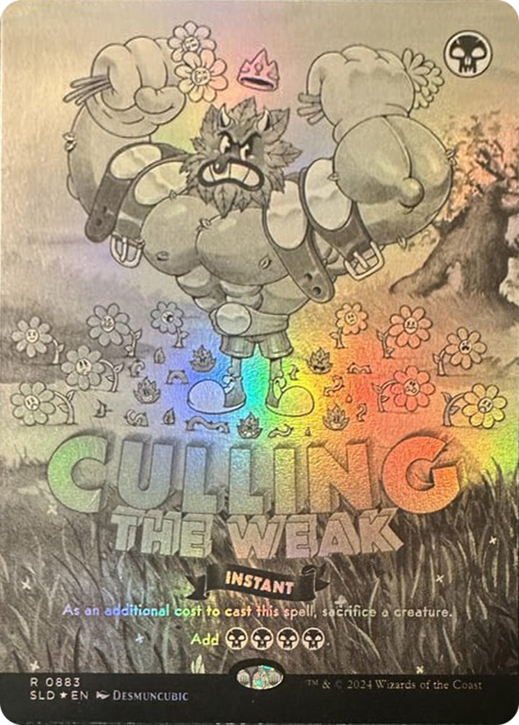 Culling the Weak (Black & White Foil) (883) [Secret Lair Drop Series]  Foil