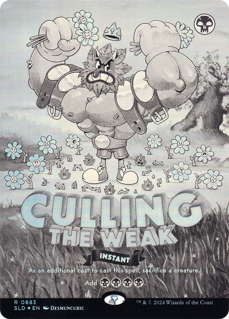 Culling the Weak (Black & White Foil) (883) [Secret Lair Drop Series]  Foil