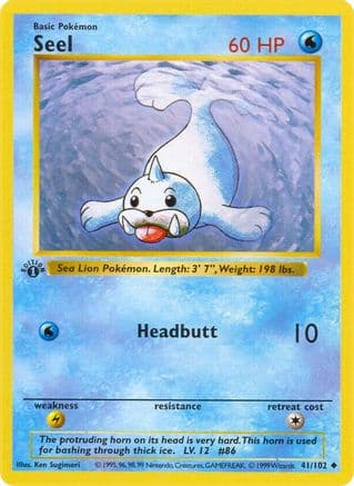 Seel 041- Base Set Shadowless 1st Edition