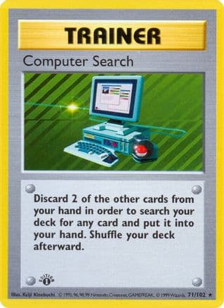 Computer Search 071- Base Set Shadowless 1st Edition